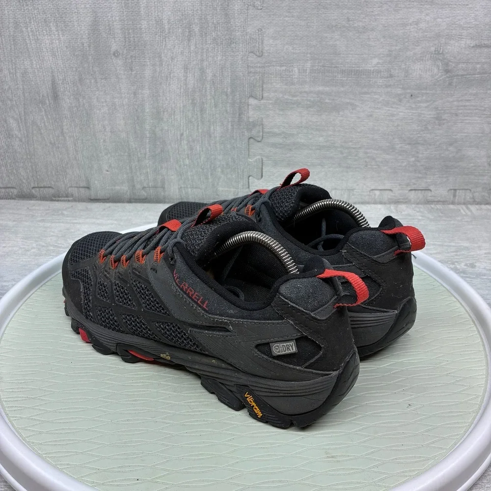 Merrell Moab FST 2 Hiking Shoes Mens 10.5 Black Red Waterproof J77471